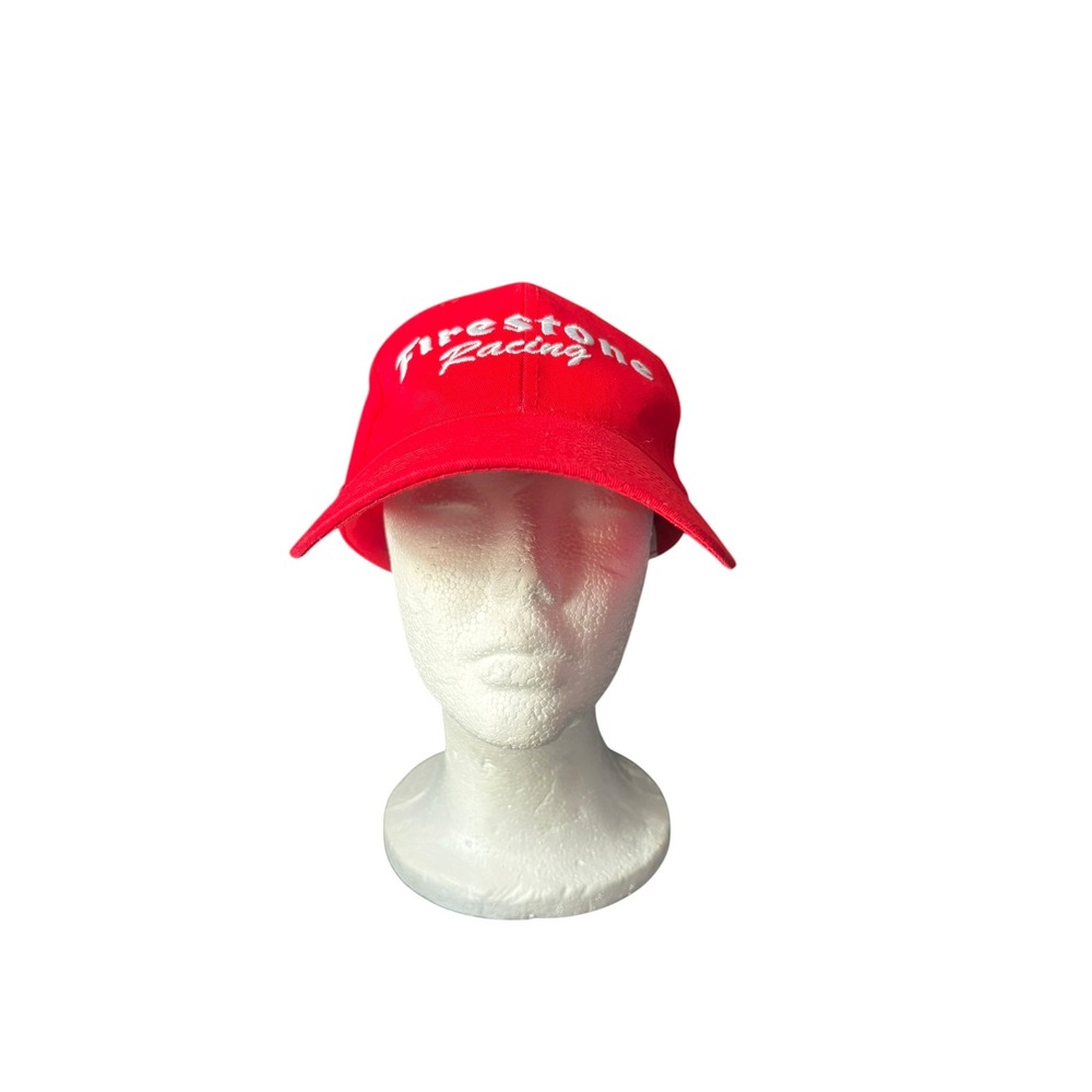 Firestone Racing Hat Red Snapback Cap One Size Adjustable Embroidered Logo